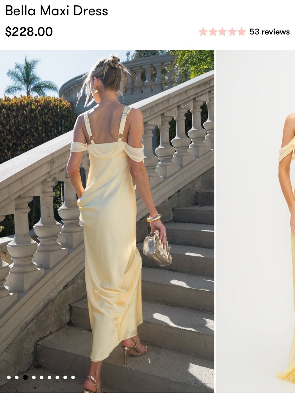 Show Me Your MuMu Bella Maxi Dress - Pale Yellow - Picture 3 of 4